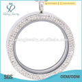 Latest silver round pendants design, simple magnetic pendants for double crystal lockets jewelry